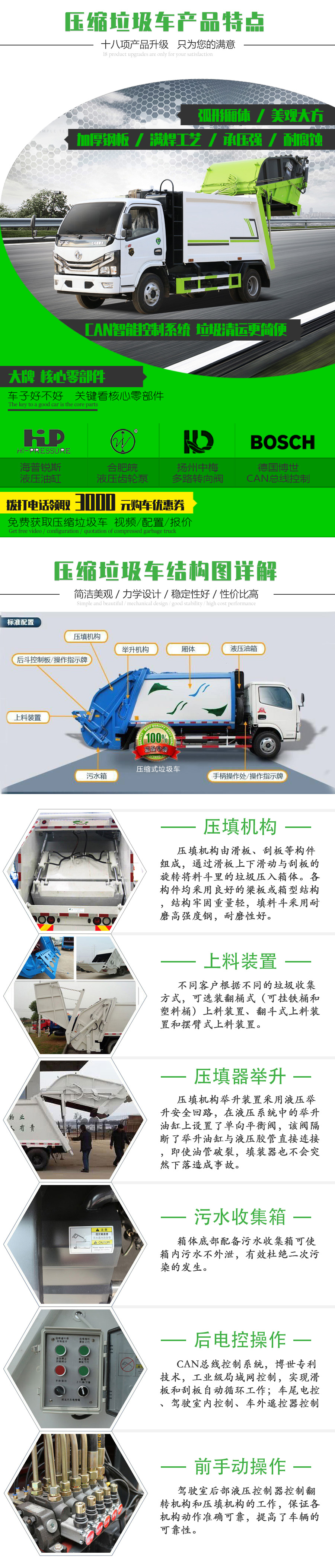 國(guó)六4.5方 藍牌凱馬瑞航 側裝壓縮垃圾車