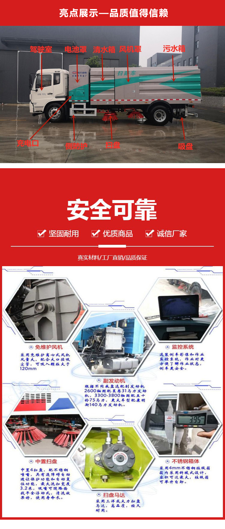 國(guó)六3方塵箱 0.8方水箱 藍牌解放掃路車